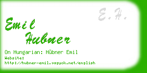 emil hubner business card