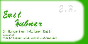 emil hubner business card